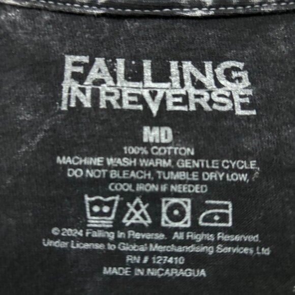 Falling in Reverse All My Life Rock Band Mineral Wash T-Shirt Size Medium - Picture 4 of 4